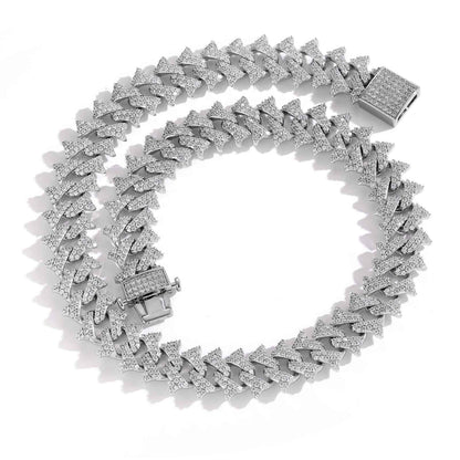 Hip Hop Vintage Cuban Link Thorn Cubic Zirconia Bracelet for Men