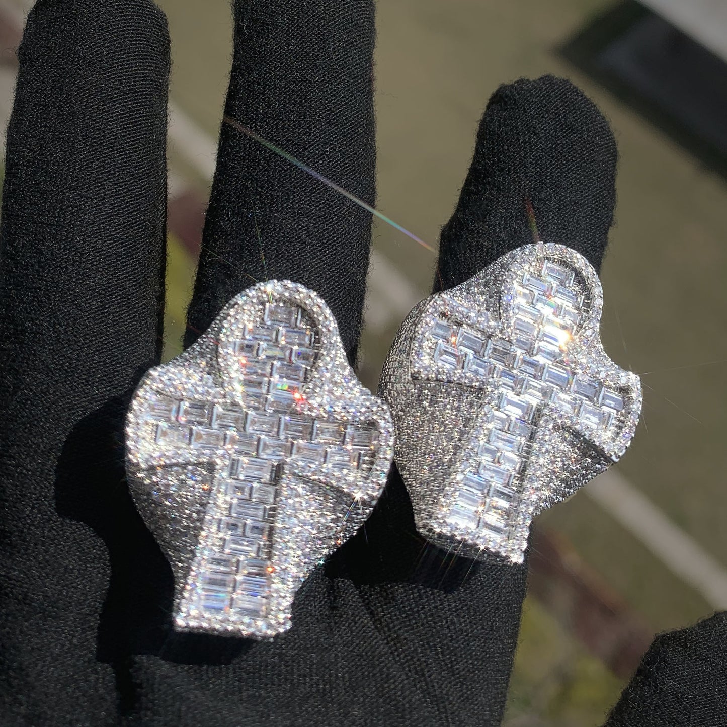 Iced Out Cross Ring