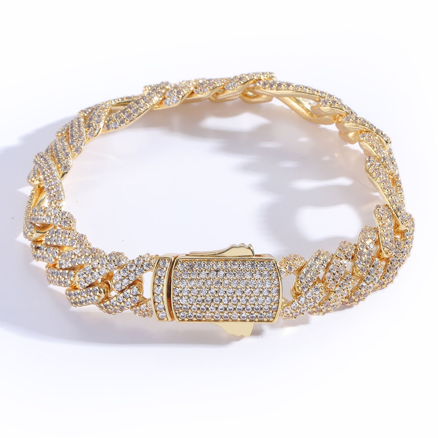 Hip Hop Cuban Link Cubic Zirconia Bracelet for Men