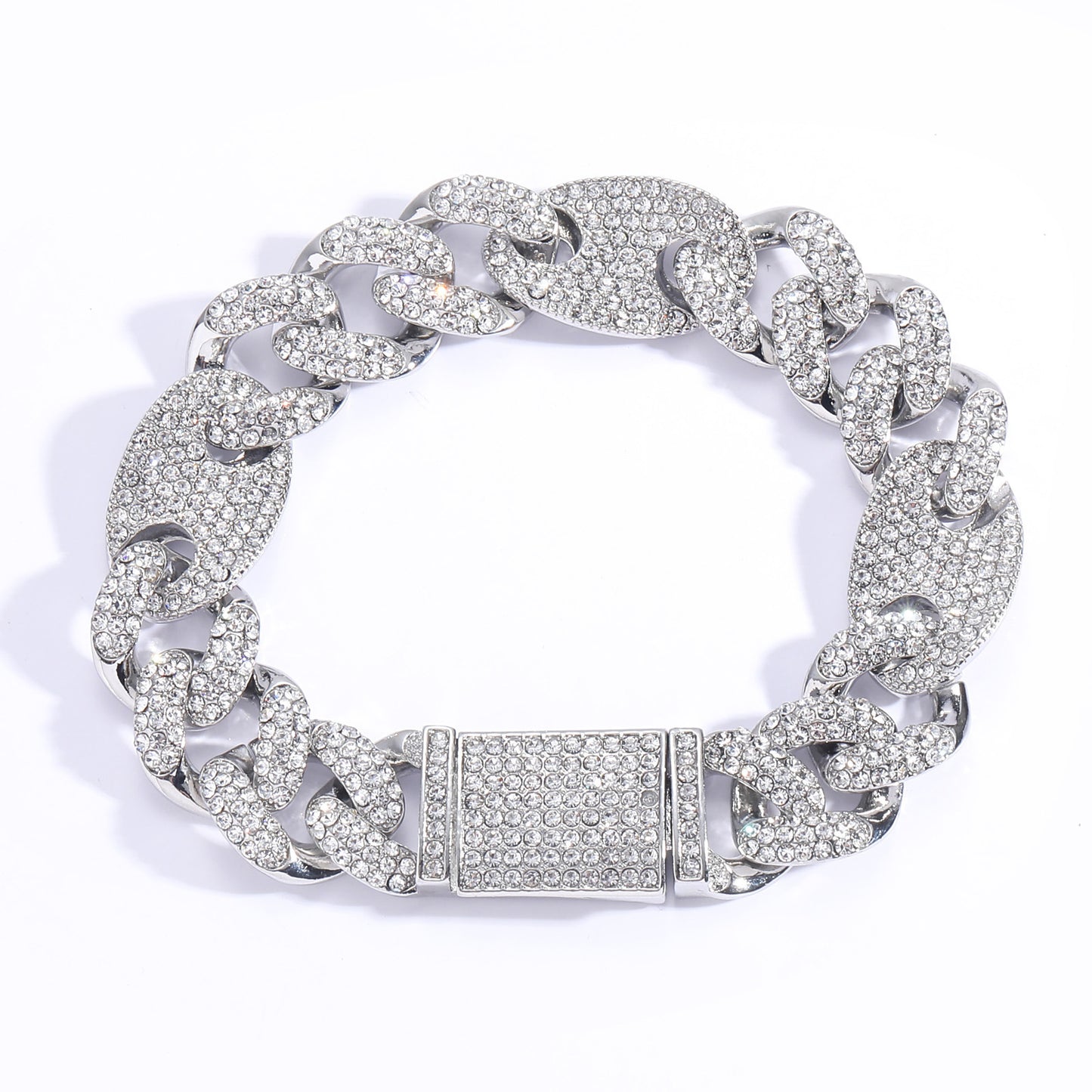 Hip Hop Cuban Link Alloy Bracelet for Men