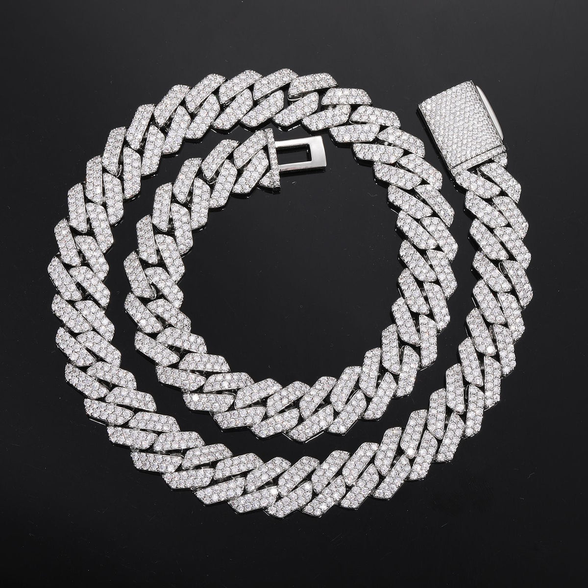 Iced Out Cuban Link Chain & Bracelet Set in Cubic Zirconia for Men and Women product image