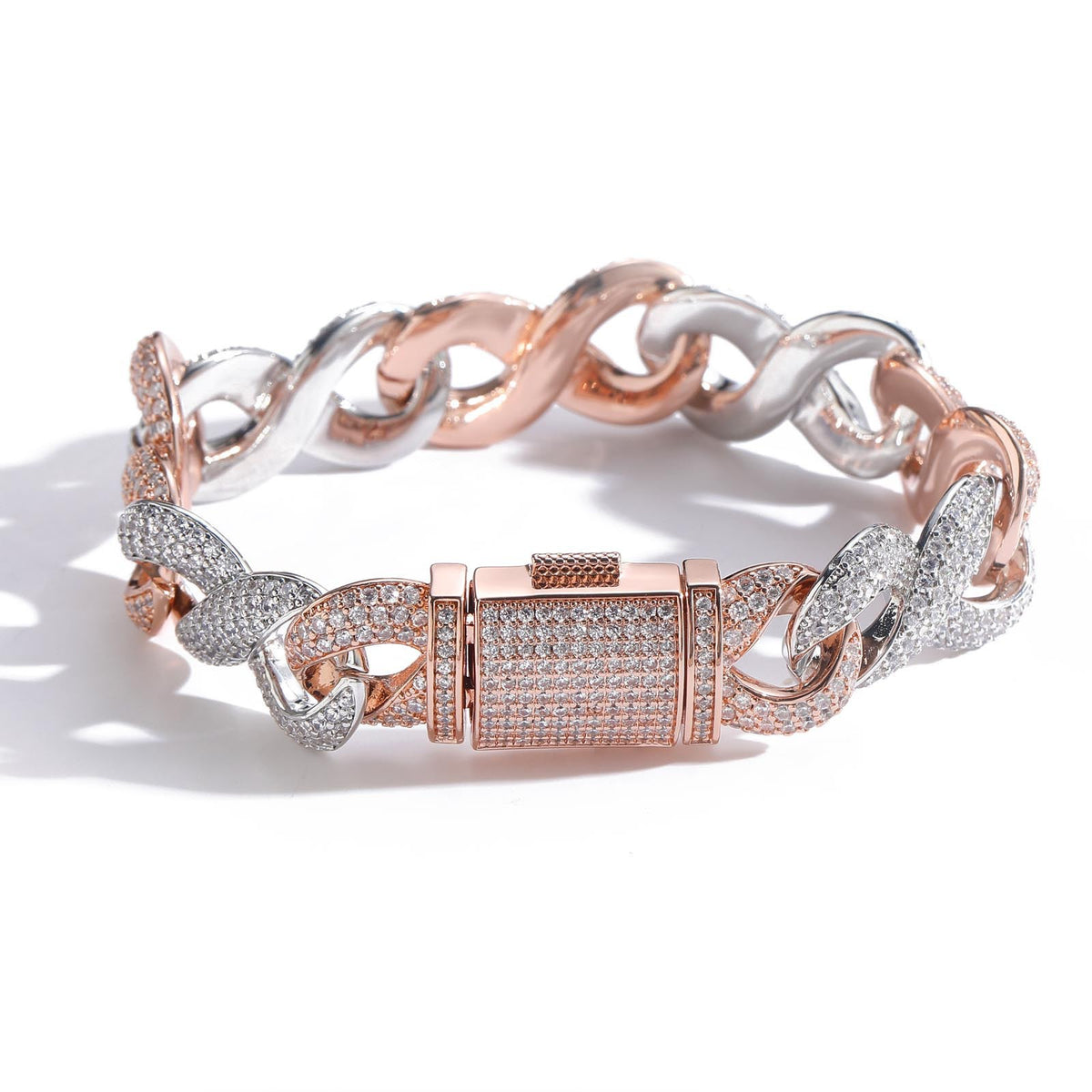 Hip Hop Cuban Link Cubic Zirconia Bracelet for Men product image