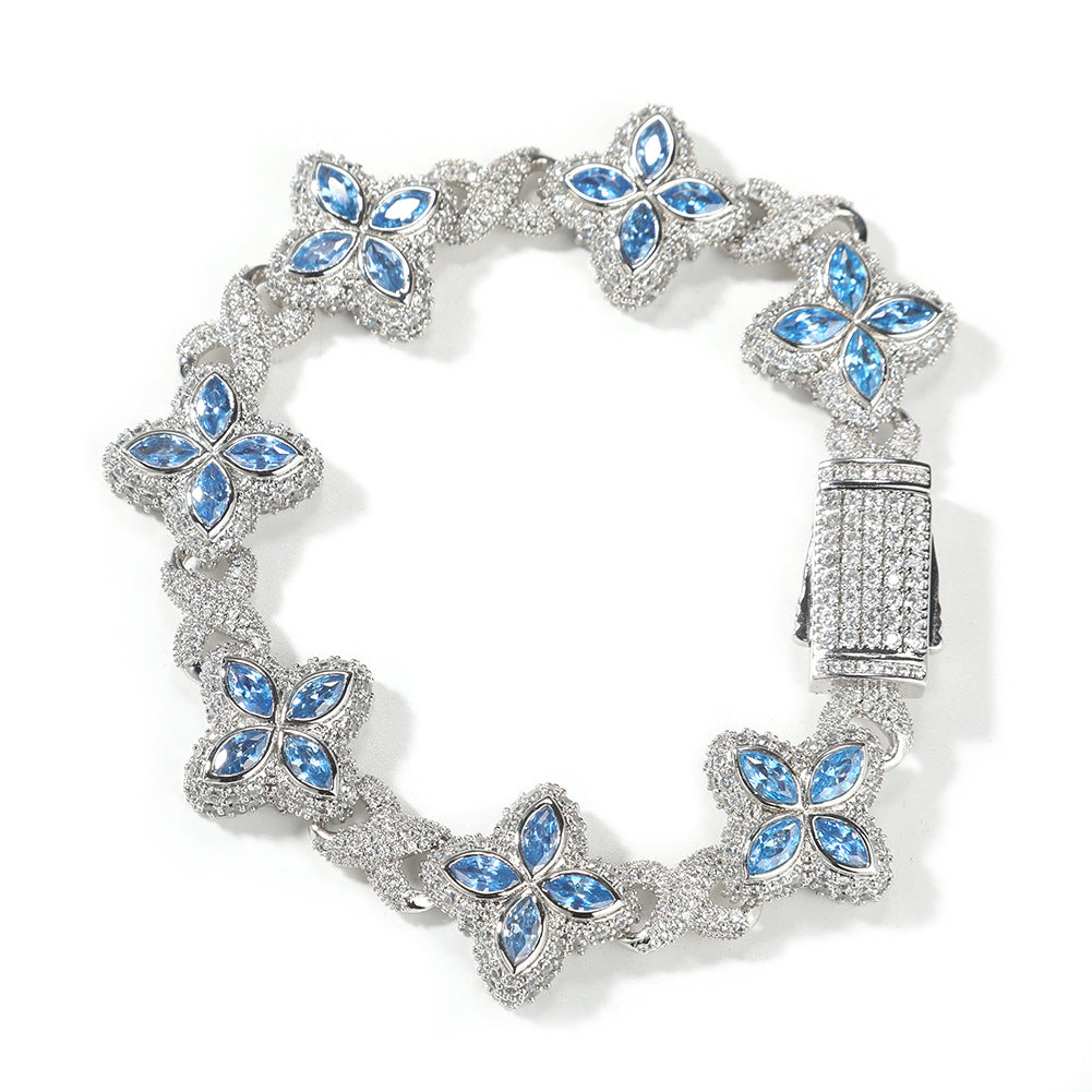 Unisex Four Leaf Clover Cubic Zirconia Bracelet /Necklace product image