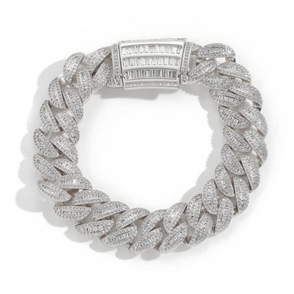 Hip Hop Cuban Link Cubic Zirconia Bracelet for Men