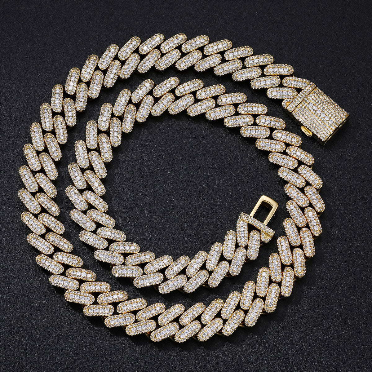 Iced Out Cuban Link Chain Bracelet/Necklace, Chunky Hip Hop Link Jewelry product image
