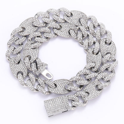 Hip Hop Cuban Link Alloy Necklace for Men