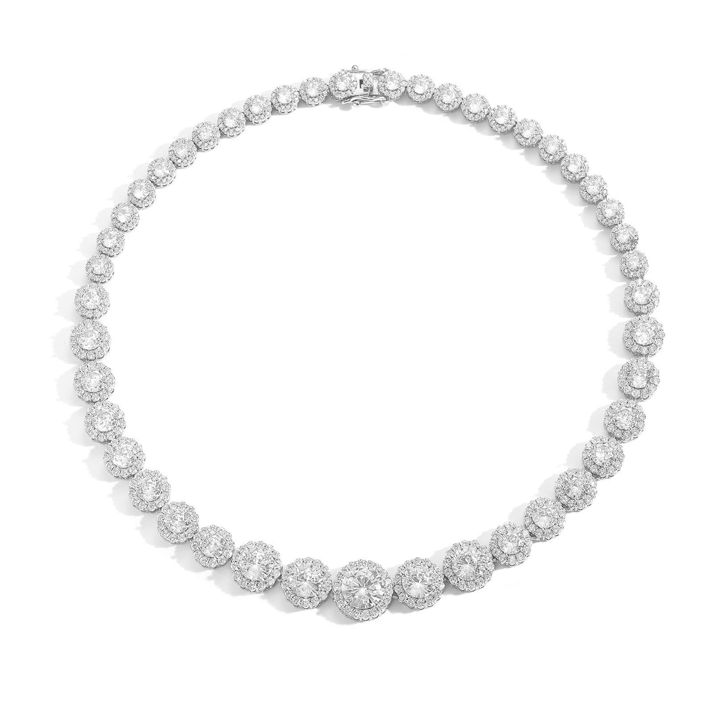 Hip Hop Star Eye Cuban Link Cubic Zirconia Necklace for Men
