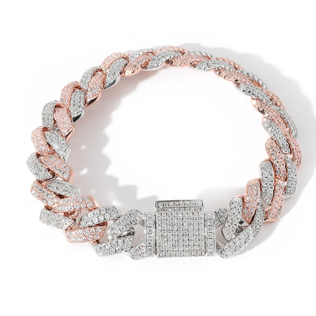 Hip Hop Cuban Link Copper Bracelet for Men
