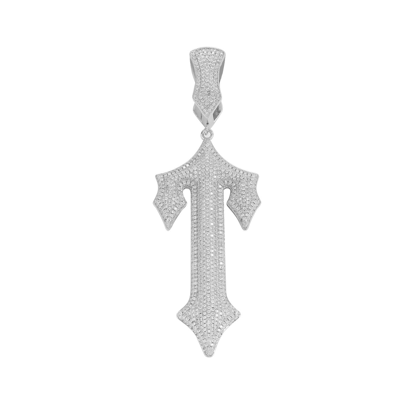 Hip Hop Vintage Cross Copper Pendant Necklace for Men and Women