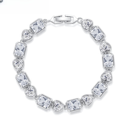 Heart Gem Statement Bracelet for Women