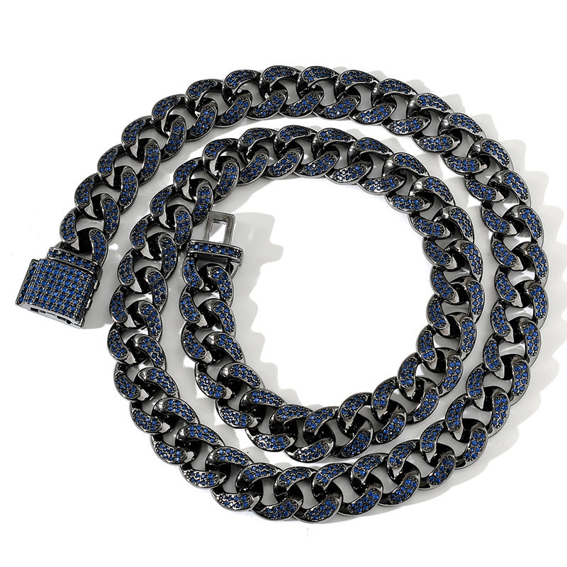 Hip Hop Cuban Link Cubic Zirconia Necklace for Men