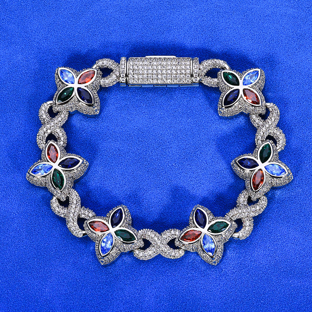 Clover and Infinity CZ Link Copper Necklace or Bracelet - CHA295 product image