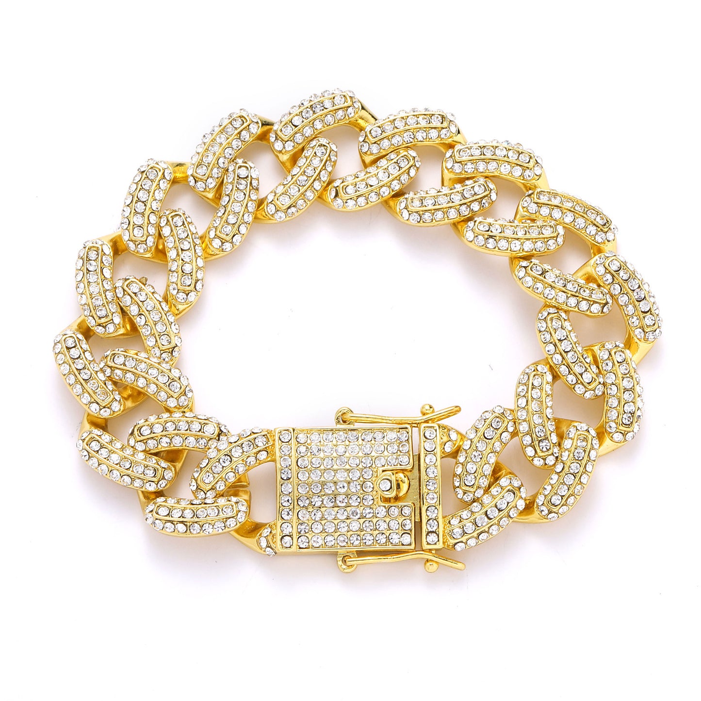 Hip Hop Cuban Link Alloy Bracelet for Men