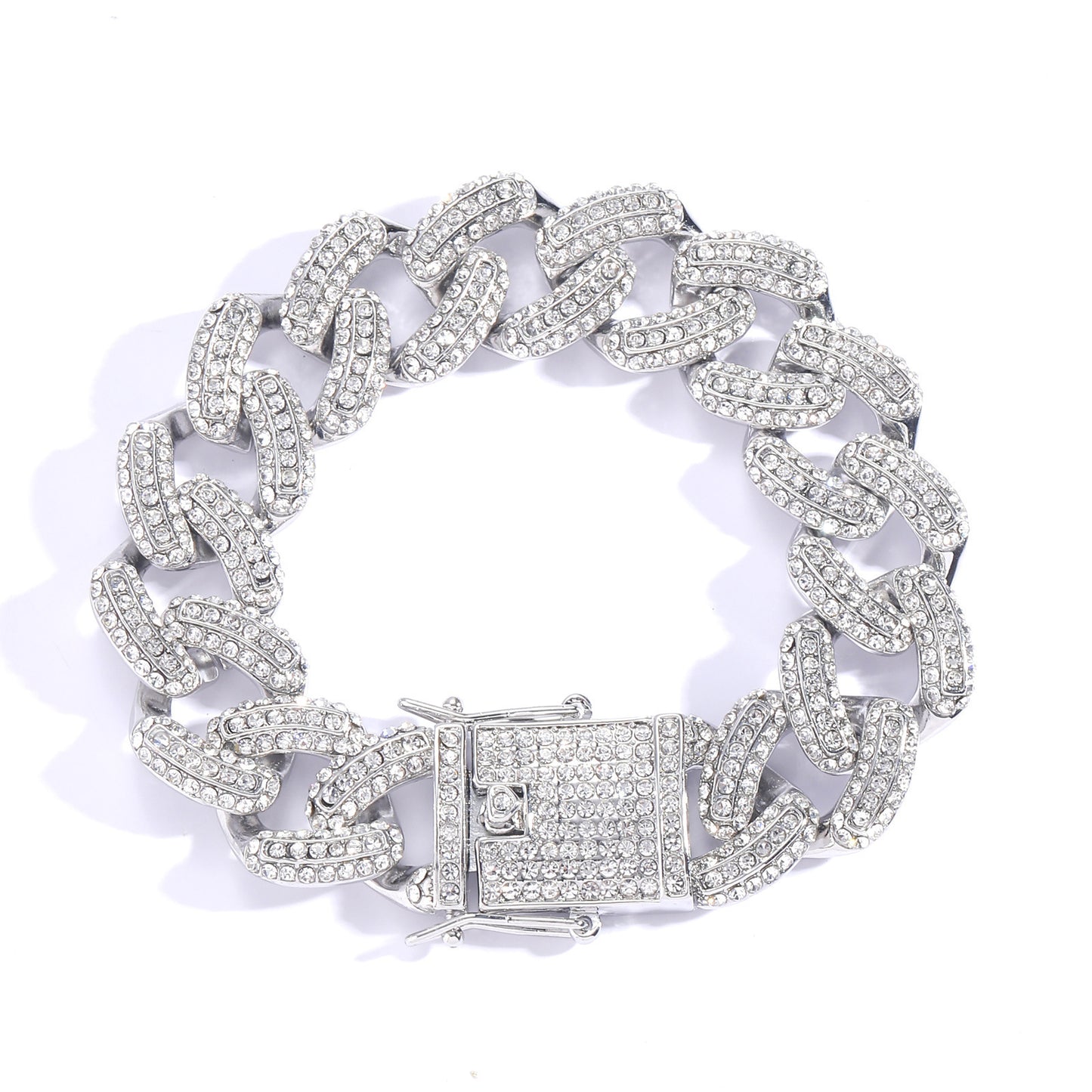 Hip Hop Cuban Link Alloy Bracelet for Men