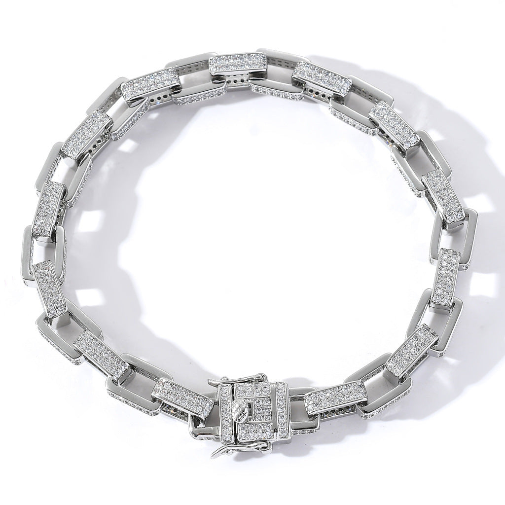 Hip Hop Fashion Cubic Zirconia Bracelet for Men and Women