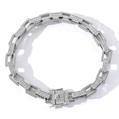 Hip Hop Fashion Cubic Zirconia Bracelet for Men and Women