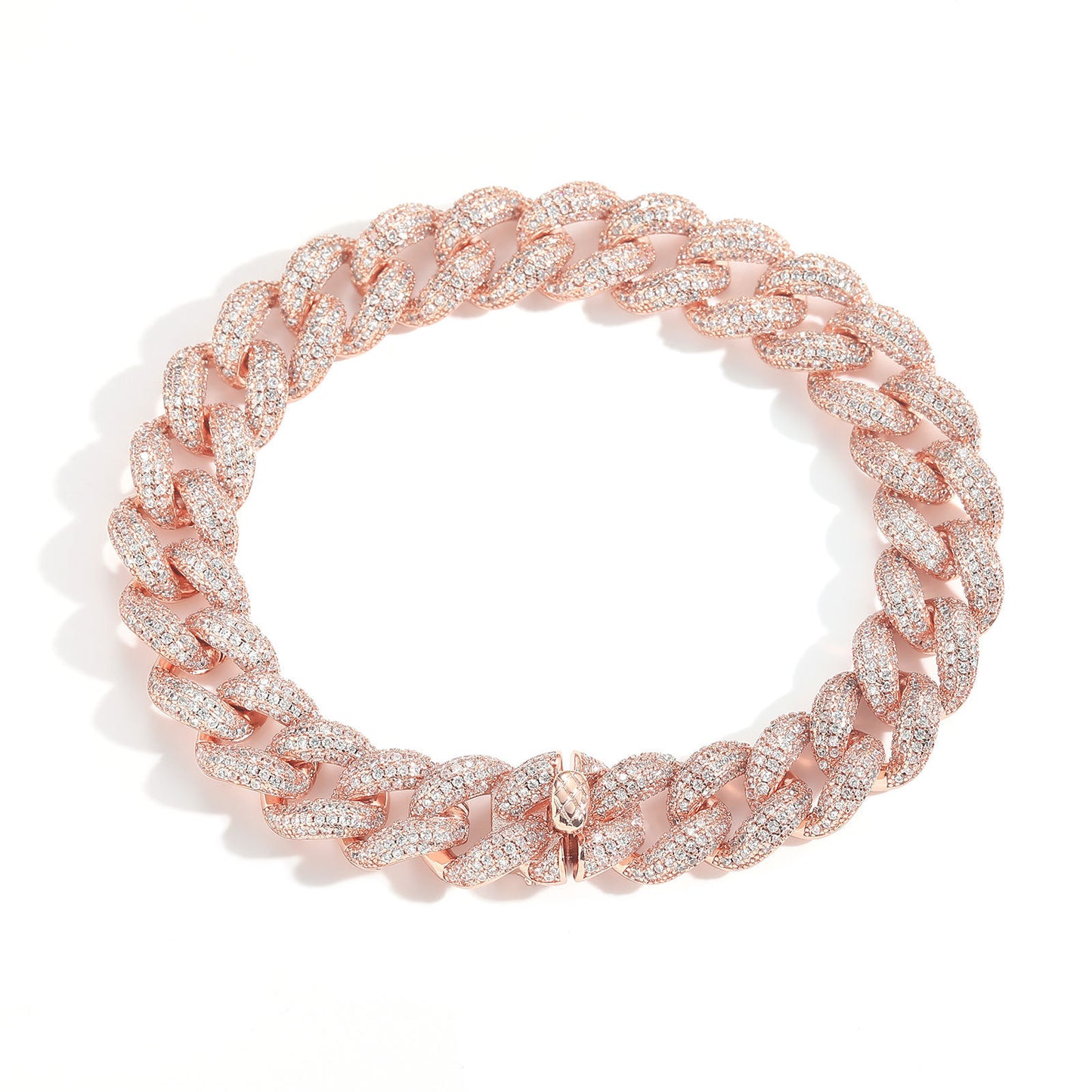 Light Luxury Cuban Link Bubble Cubic Zirconia Bracelet for Men