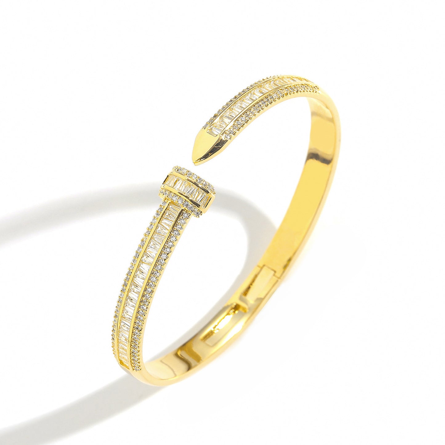 Hip Hop Diamond Shape Cubic Zirconia Ring for Men