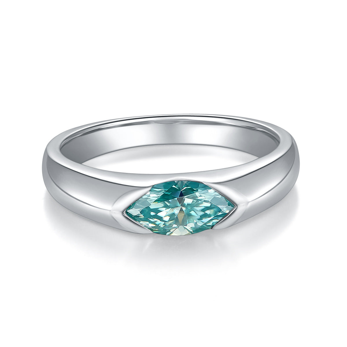 Marquise Moissanite Ring, Solid Silver Solitaire Ring for Women and Men, Promise Ring, Engagement Ring Style, 2026 Trend product image