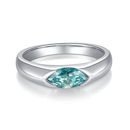 Marquise Moissanite Ring, Solid Silver Solitaire Ring for Women and Men, Promise Ring, Engagement Ring Style, 2026 Trend