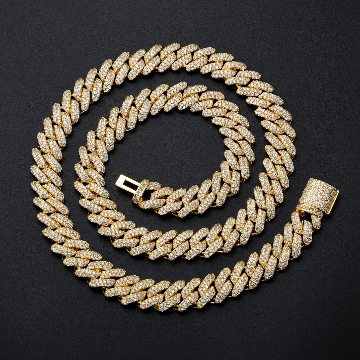 Iced Out 5A CZ Cuban Link Chain Necklace & Bracelet product image