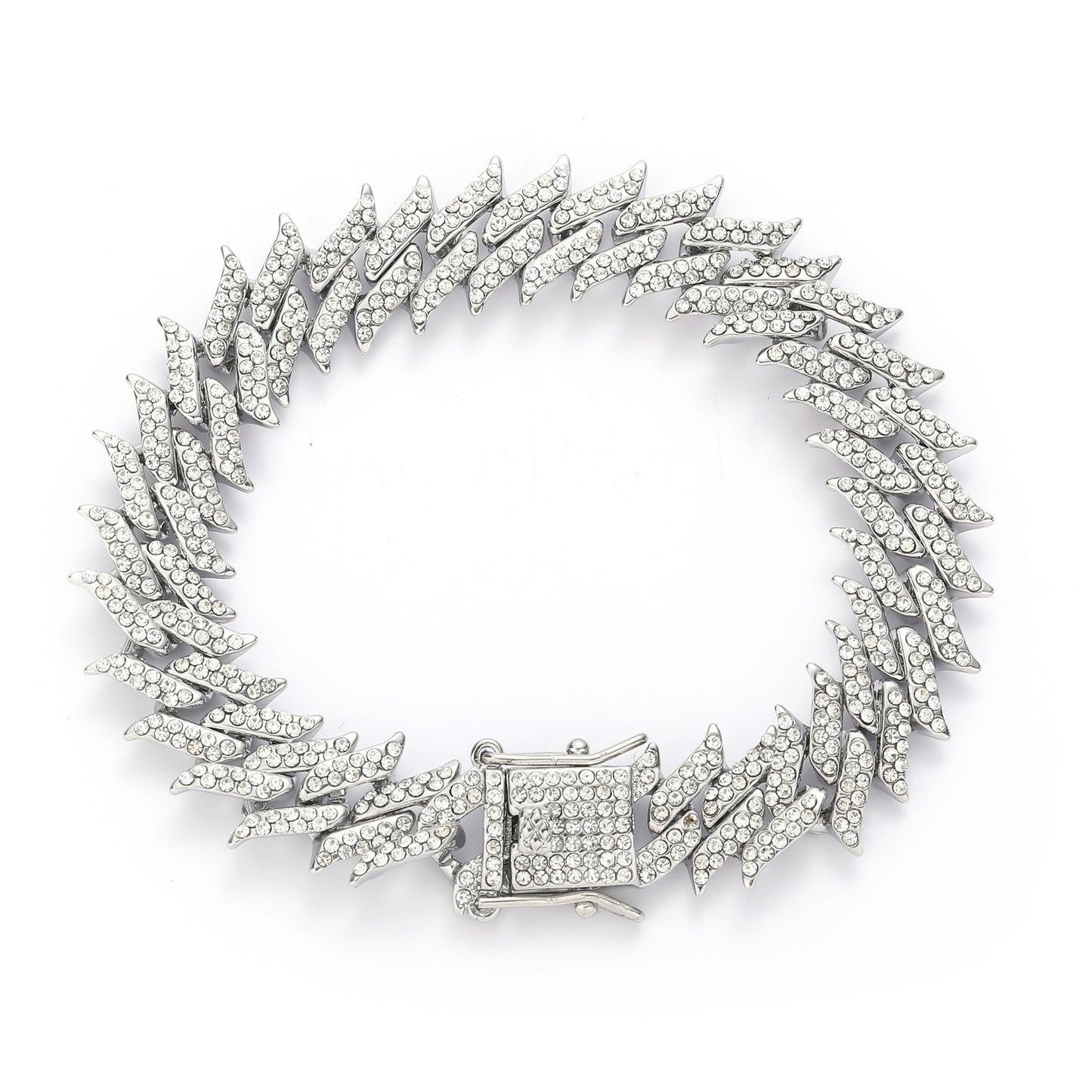 Hip Hop Punk Cuban Link Alloy Bracelet for Men