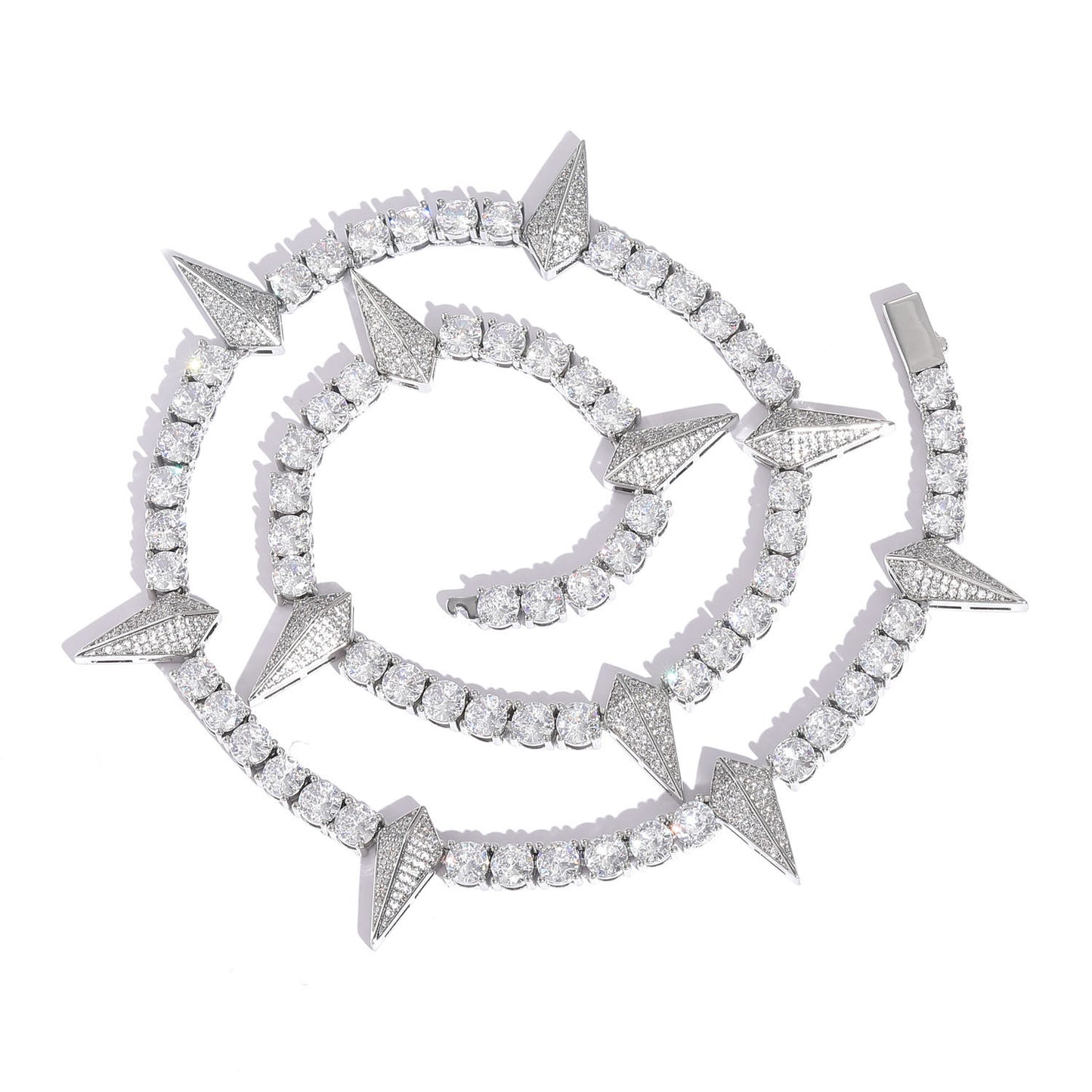 Hip Hop Tennis Chain Panther Cubic Zirconia Necklace for Men