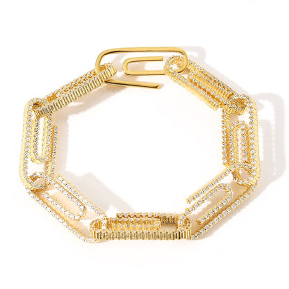 Hip Hop Fashion Cubic Zirconia Bracelet for Men