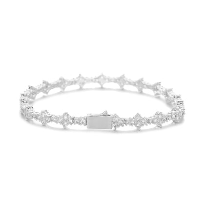 Unisex Geometric Cubic Zirconia Tennis Chain Necklace Bracelet