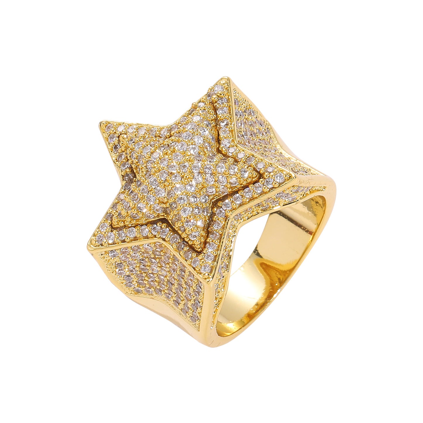 Star Cubic Zirconia Ring for Men