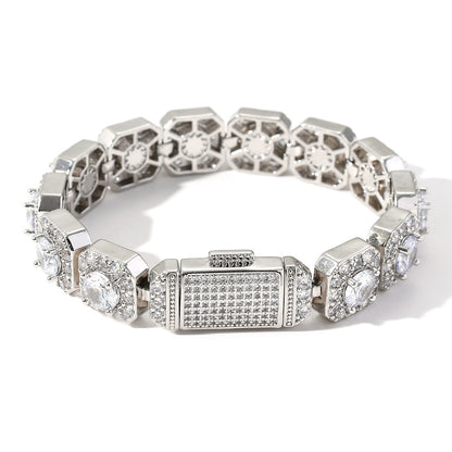 Iced Link Cubic Zirconia Bracelet for Men