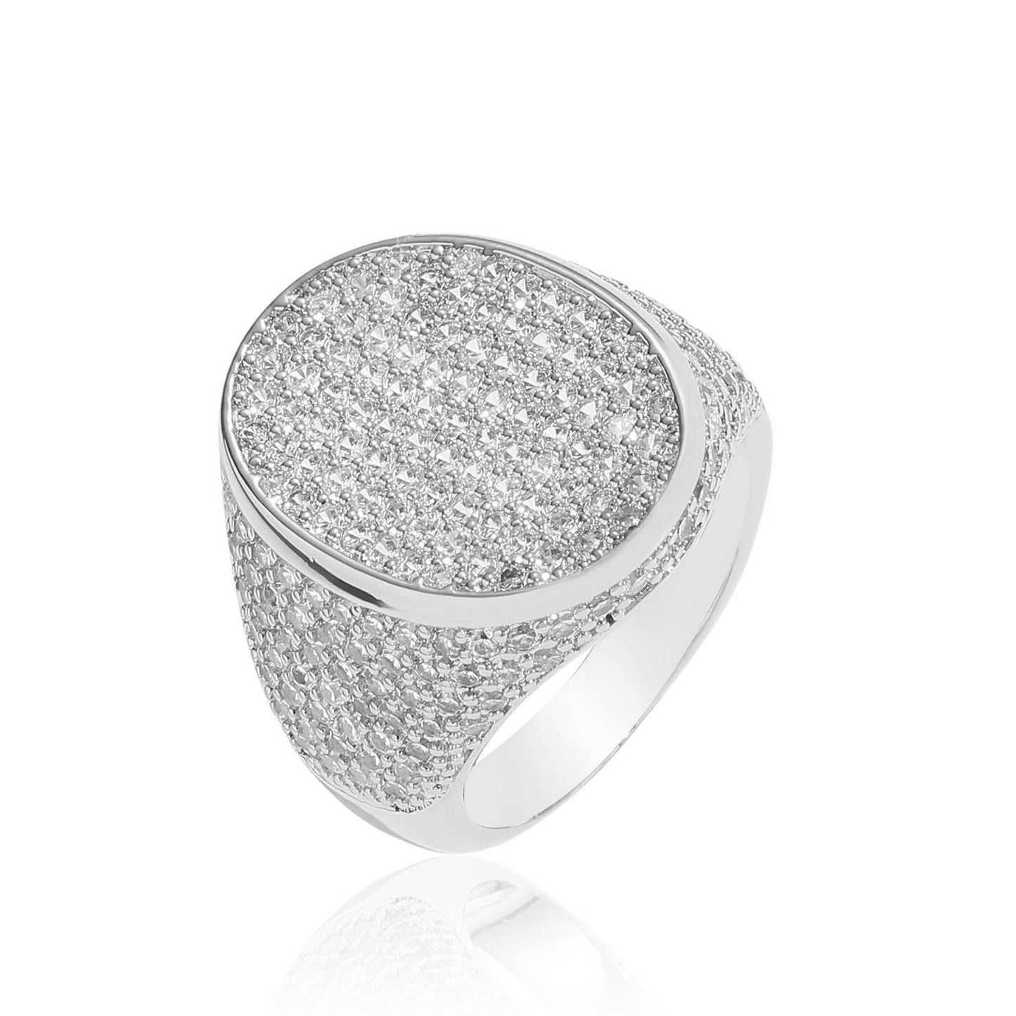 Hip Hop Vintage Geometric Round Copper Ring for Men