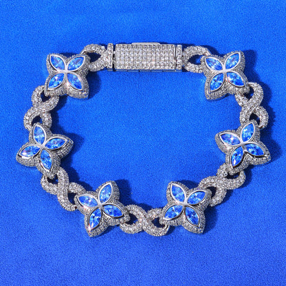 Clover and Infinity CZ Link Copper Necklace or Bracelet - CHA295