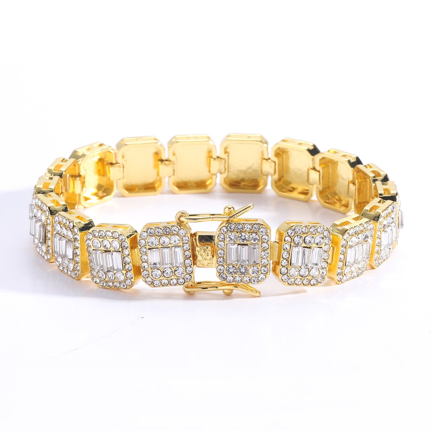 Hip Hop Light Luxury Iced Link Alloy Bracelet for Men