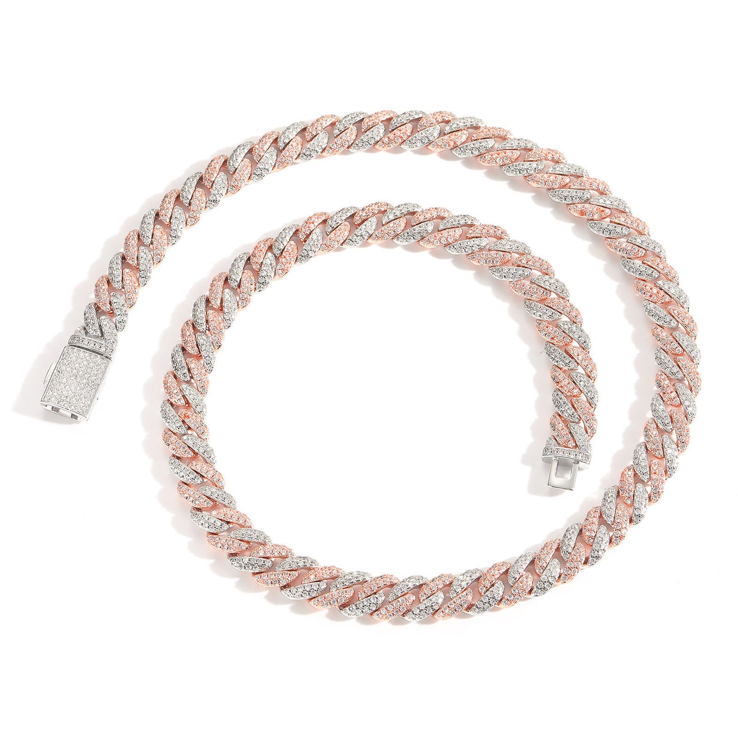 Hip Hop Cuban Link Cubic Zirconia Necklace for Men