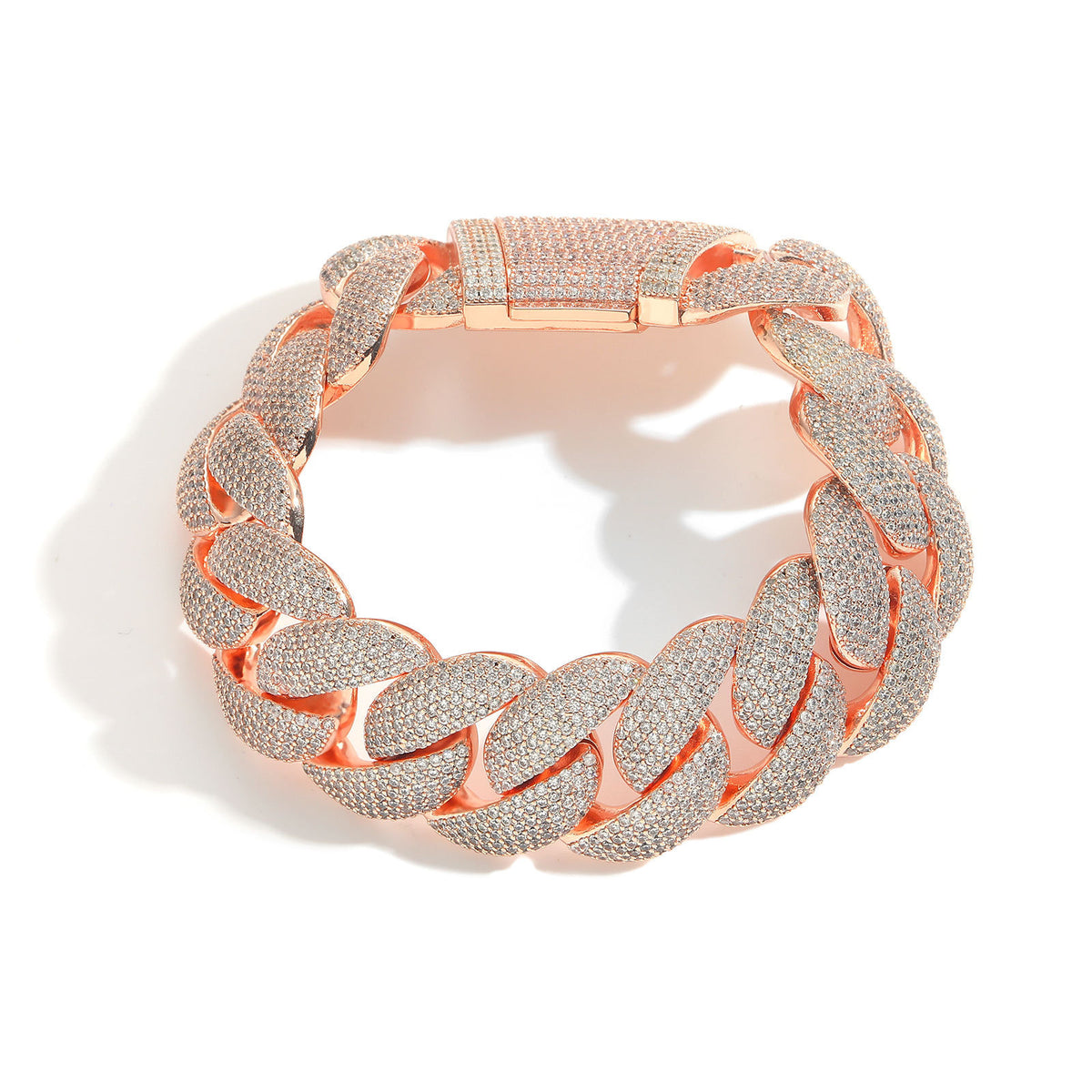 Hip Hop Minimalist Cuban Link Cubic Zirconia Bracelet for Men product image
