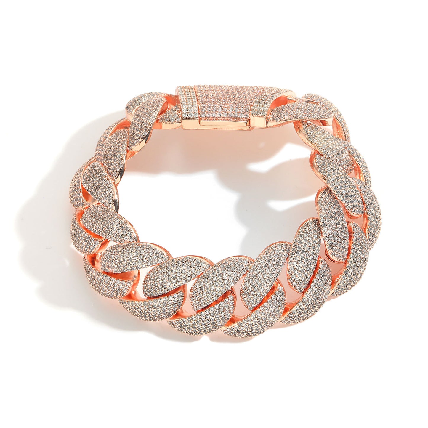 Hip Hop Minimalist Cuban Link Cubic Zirconia Bracelet for Men