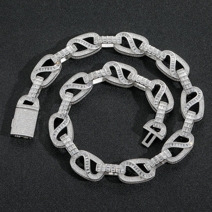 Hip Hop Fashion Cubic Zirconia Necklace for Men