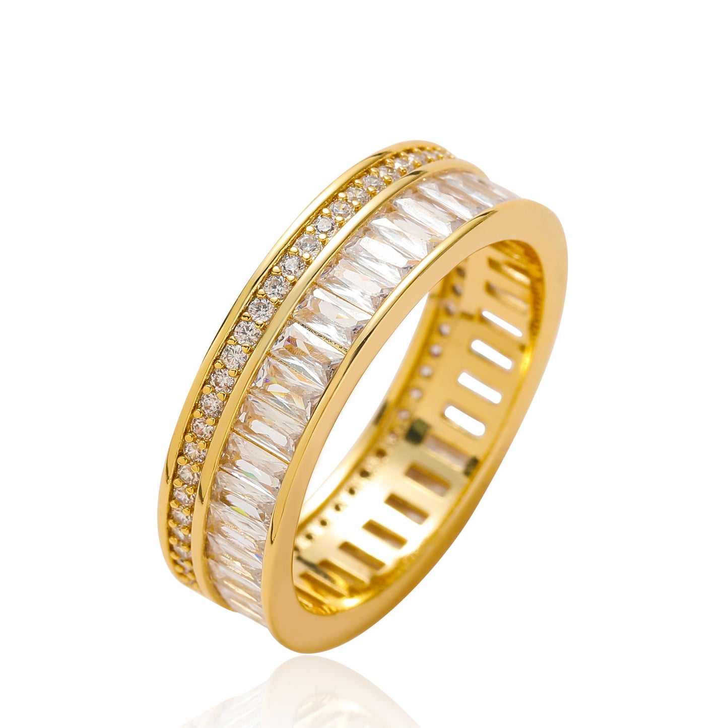 Hip Hop Fashion Cubic Zirconia Ring for Men