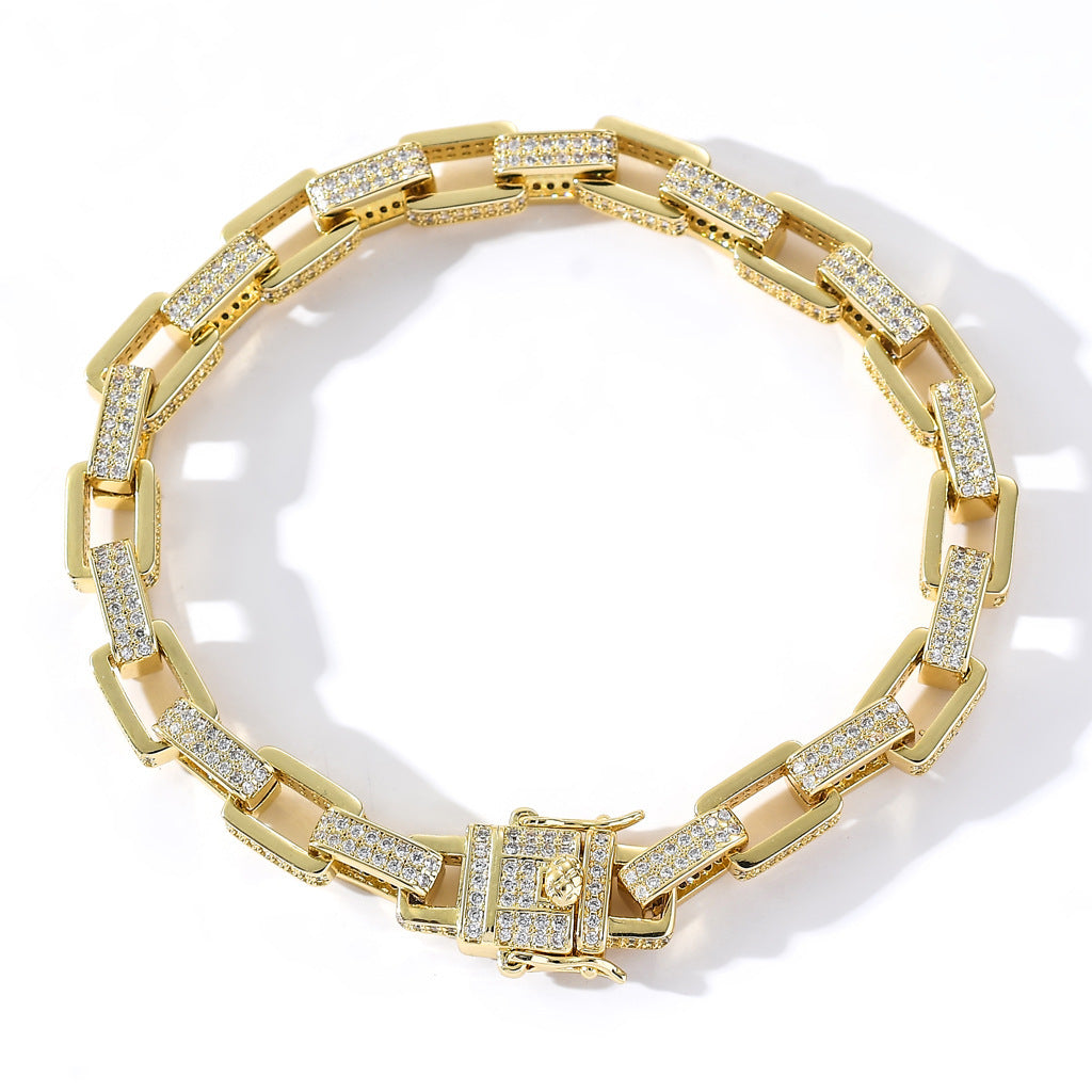Hip Hop Fashion Cubic Zirconia Bracelet for Men and Women