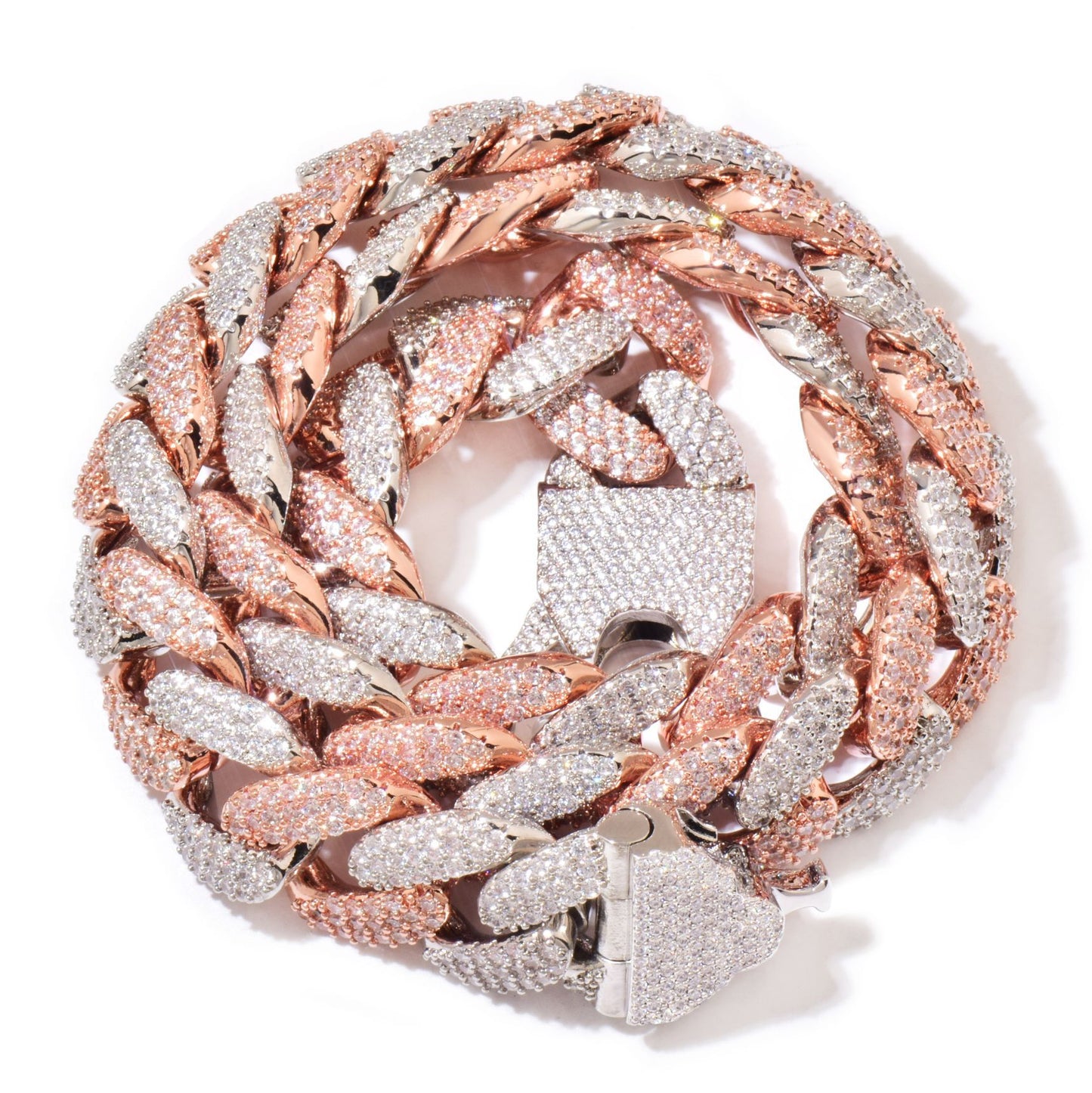 Unisex Iced Cuban Chain Statement Necklace