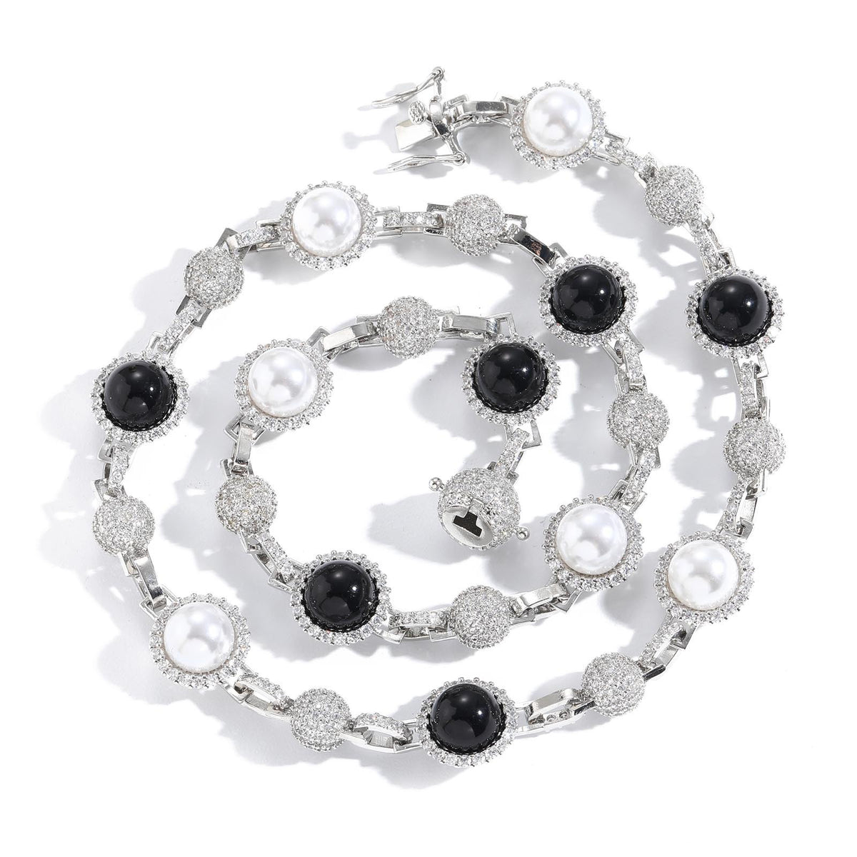 Hip Hop Vintage Bubble Cubic Zirconia Necklace for Men product image