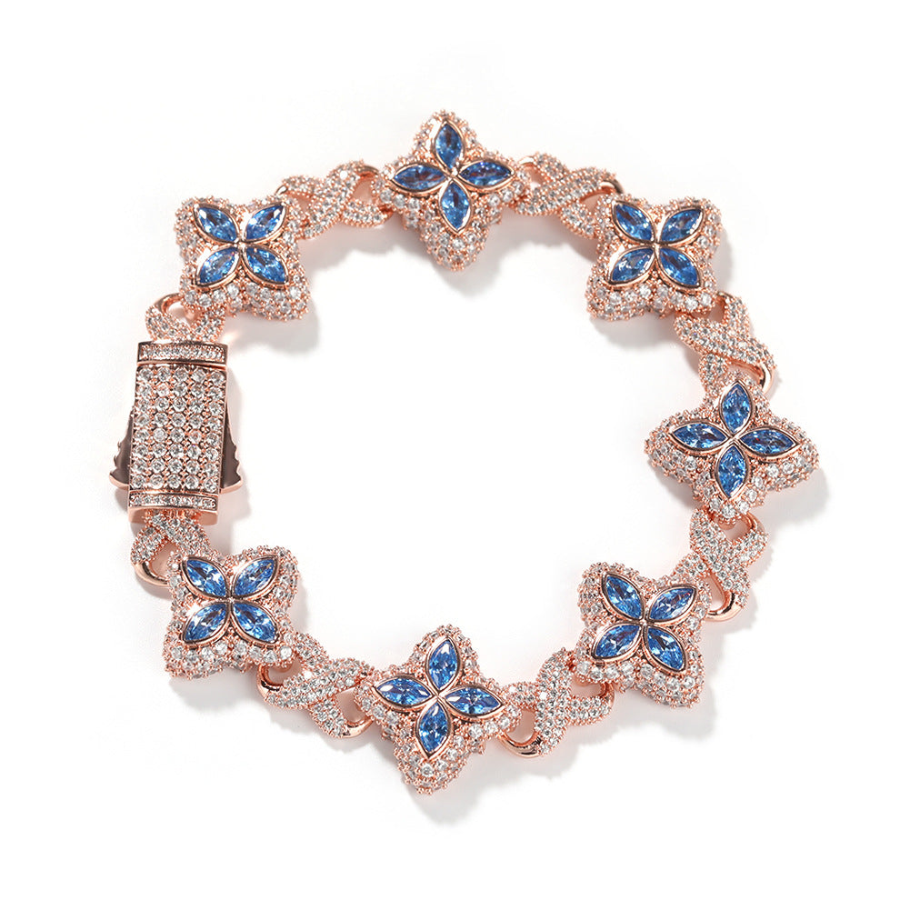 Unisex Four Leaf Clover Cubic Zirconia Bracelet /Necklace product image