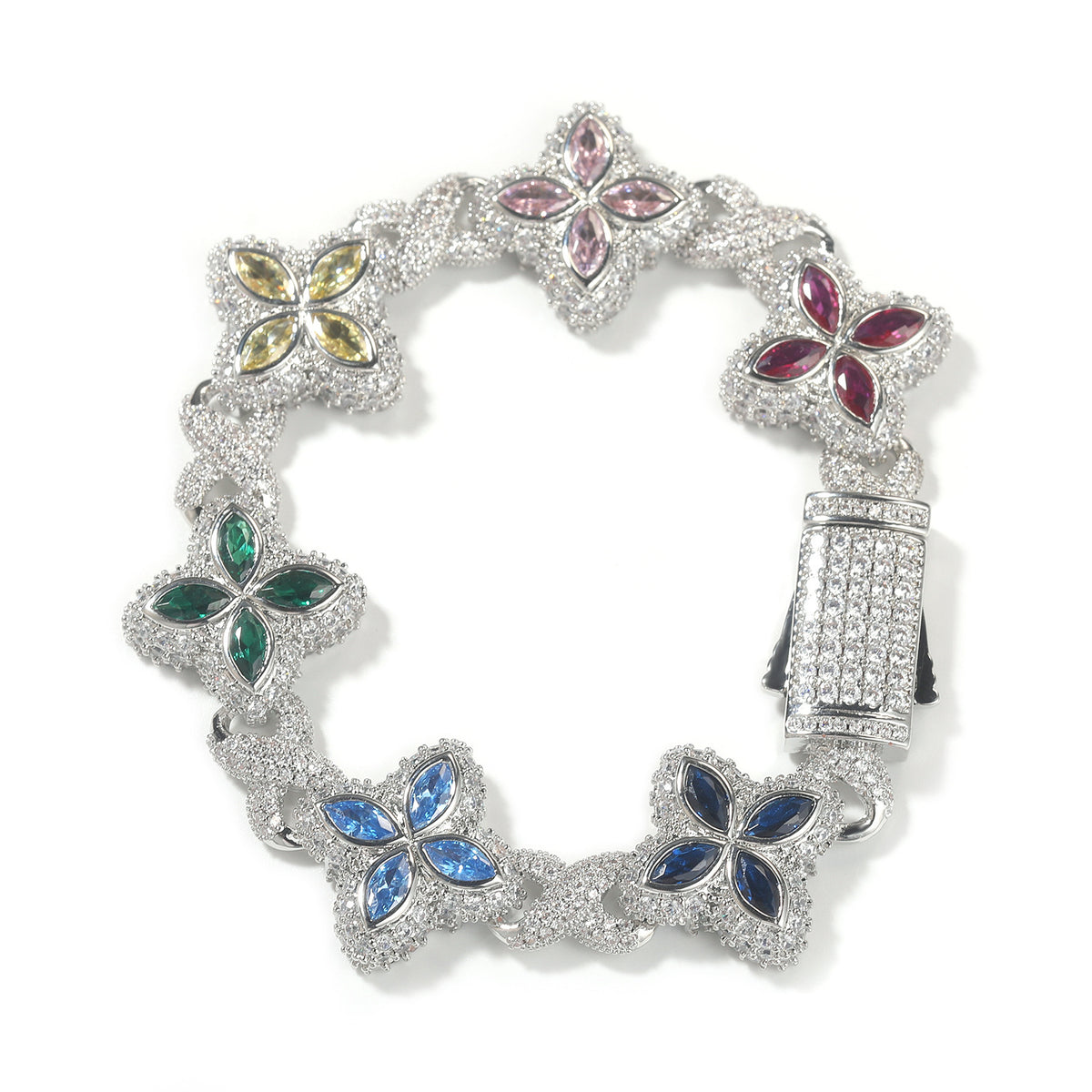 Unisex Four Leaf Clover Cubic Zirconia Bracelet /Necklace product image