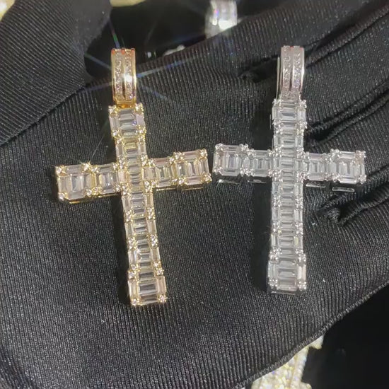 Iced Cross Pendant Necklace product image
