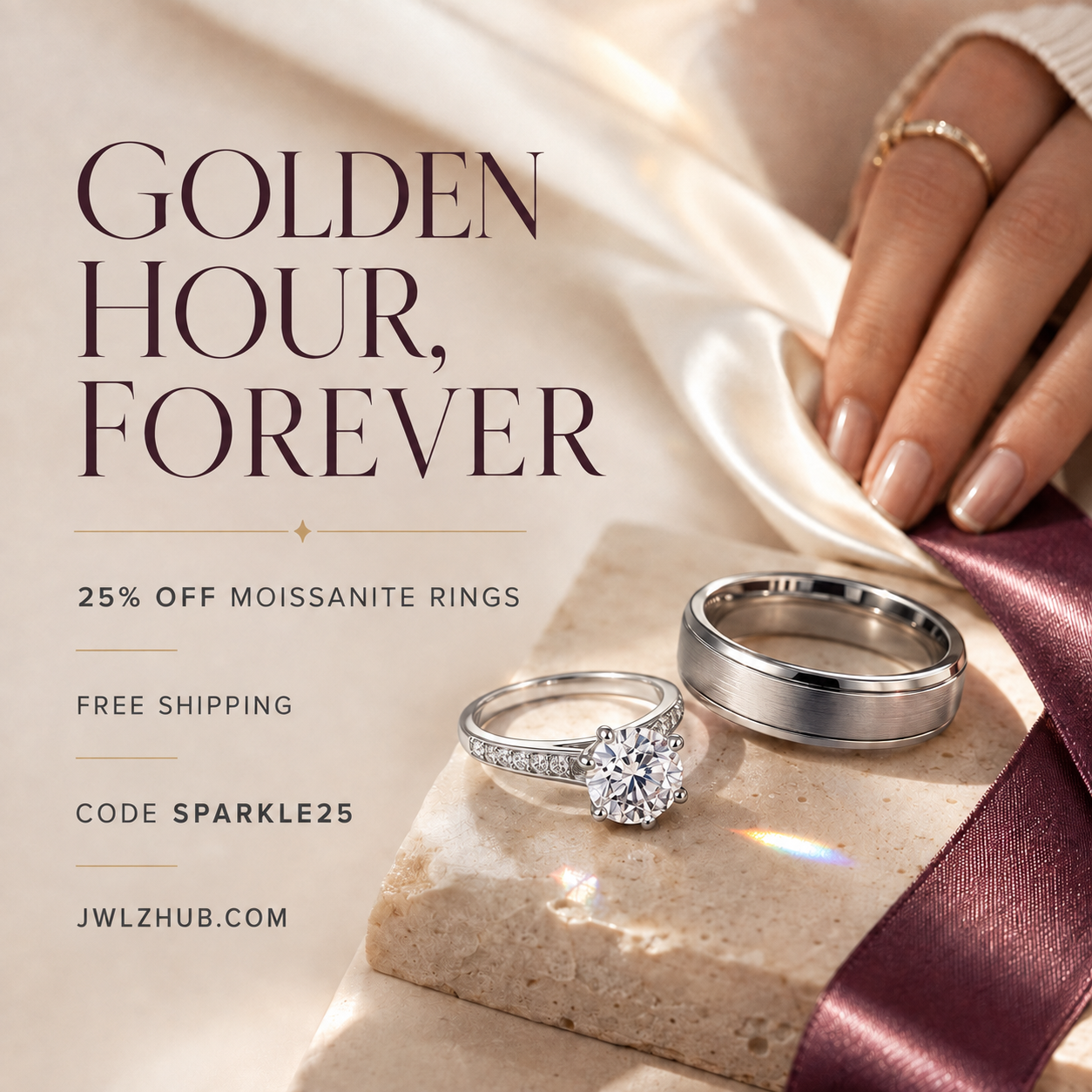 MSEARTHIA Moissanite Rings